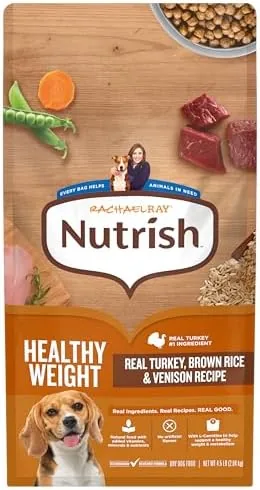 nutrish healthy weight dry dog food 45 lb bag rachael ray