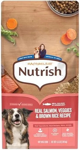 nutrish salmon dry dog food 45 lb bag rachael ray